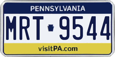 PA license plate MRT9544