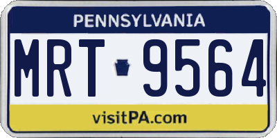 PA license plate MRT9564