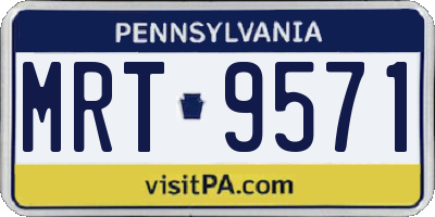 PA license plate MRT9571