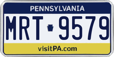 PA license plate MRT9579