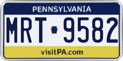PA license plate MRT9582
