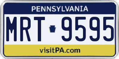 PA license plate MRT9595