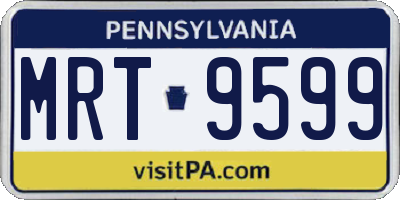 PA license plate MRT9599
