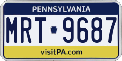 PA license plate MRT9687