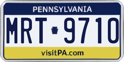 PA license plate MRT9710