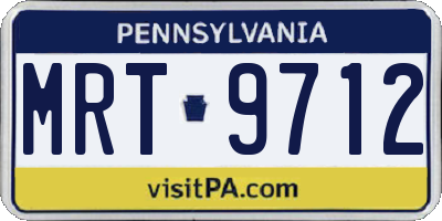 PA license plate MRT9712