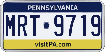 PA license plate MRT9719