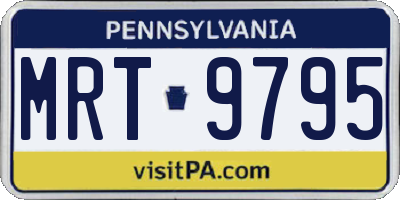 PA license plate MRT9795