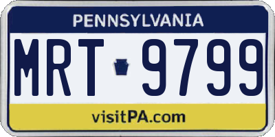 PA license plate MRT9799