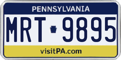 PA license plate MRT9895