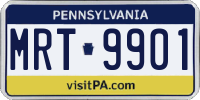 PA license plate MRT9901