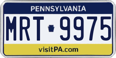 PA license plate MRT9975