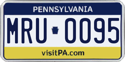 PA license plate MRU0095