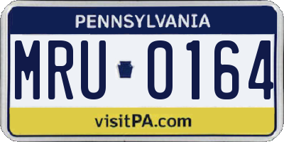 PA license plate MRU0164