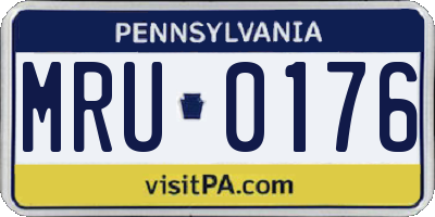 PA license plate MRU0176