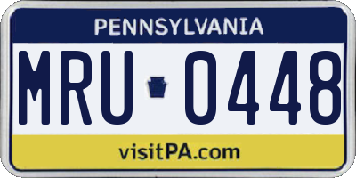 PA license plate MRU0448