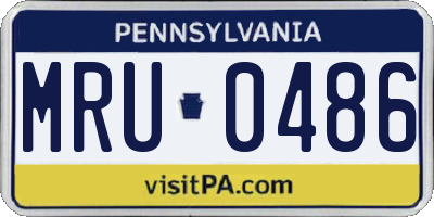 PA license plate MRU0486