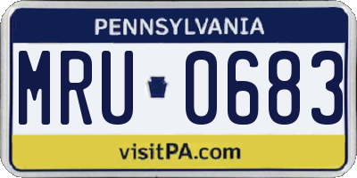 PA license plate MRU0683