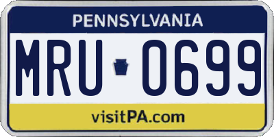 PA license plate MRU0699