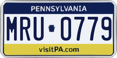 PA license plate MRU0779
