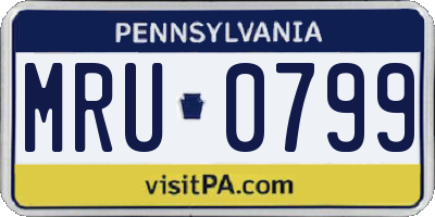 PA license plate MRU0799