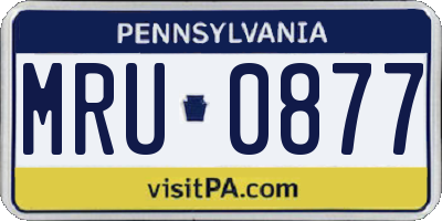 PA license plate MRU0877