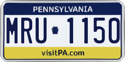 PA license plate MRU1150
