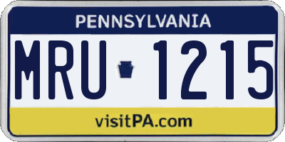 PA license plate MRU1215