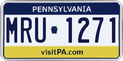 PA license plate MRU1271