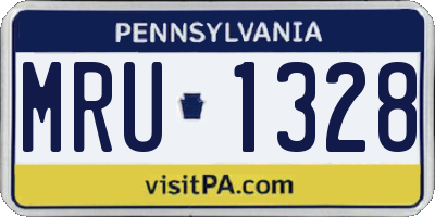 PA license plate MRU1328