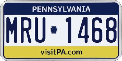 PA license plate MRU1468