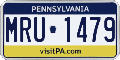 PA license plate MRU1479