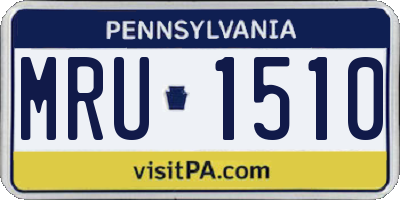 PA license plate MRU1510
