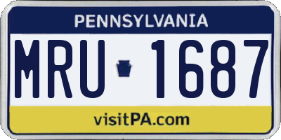 PA license plate MRU1687