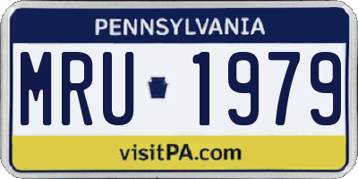 PA license plate MRU1979