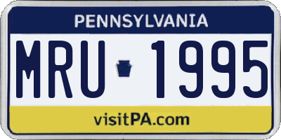 PA license plate MRU1995
