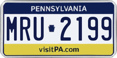 PA license plate MRU2199
