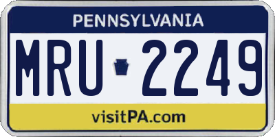 PA license plate MRU2249