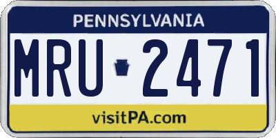 PA license plate MRU2471