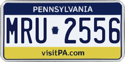 PA license plate MRU2556