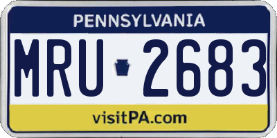 PA license plate MRU2683