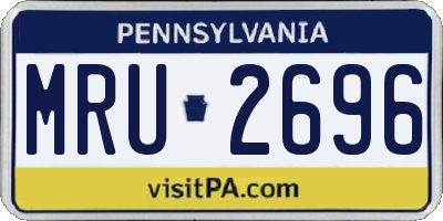PA license plate MRU2696
