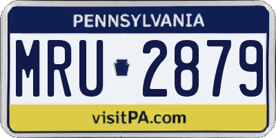 PA license plate MRU2879