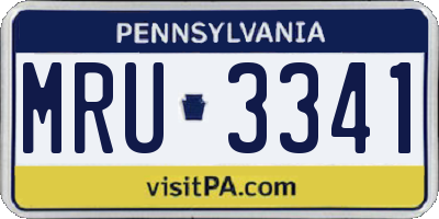 PA license plate MRU3341