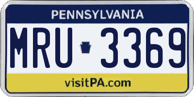 PA license plate MRU3369