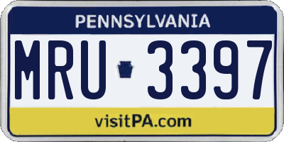 PA license plate MRU3397