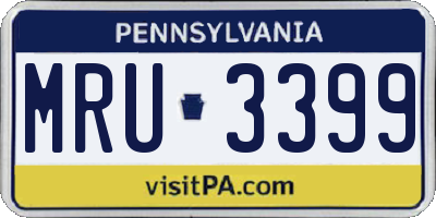PA license plate MRU3399
