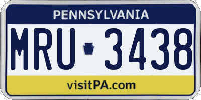 PA license plate MRU3438