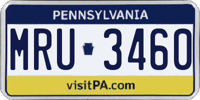 PA license plate MRU3460