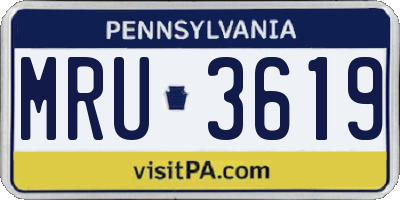 PA license plate MRU3619